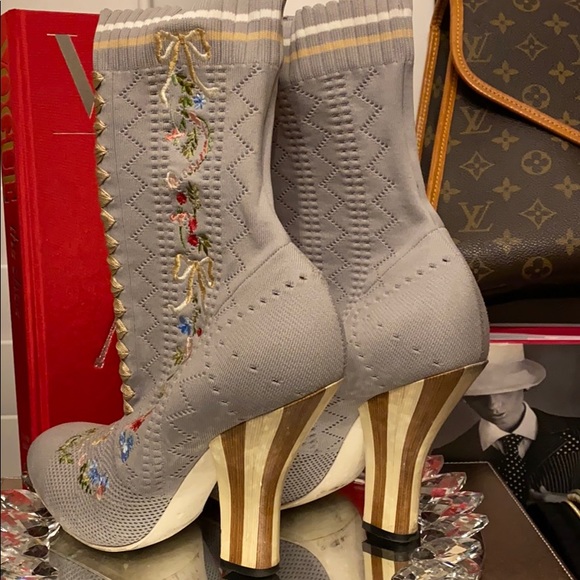 fendi knit boots